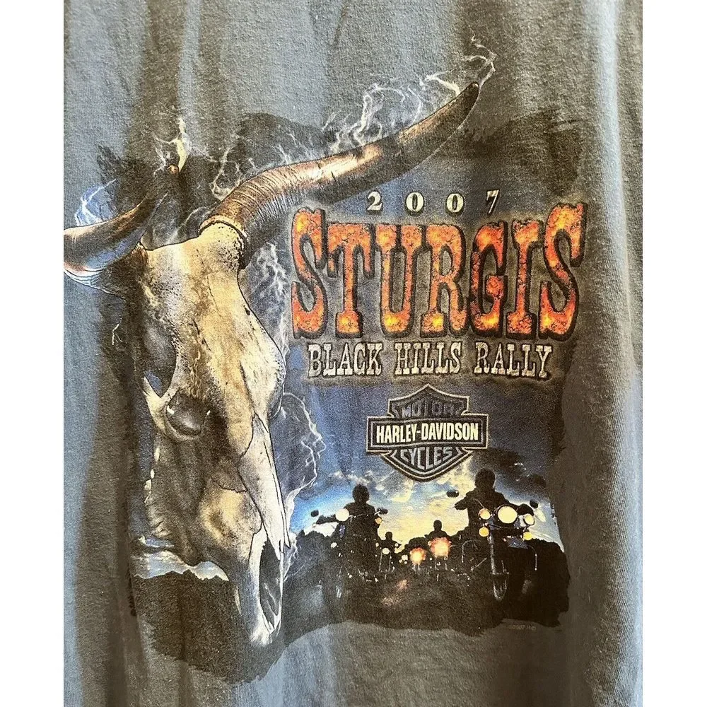 Vintage 2007 Sturgis Bike Rally T‎ Shirt XL Motorcycle Biker Harley Davidson